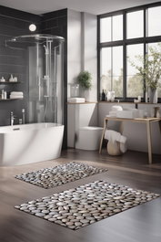Mijölnir Juego de 2 Alfombrillas de Baño CT-5197 Multicolor